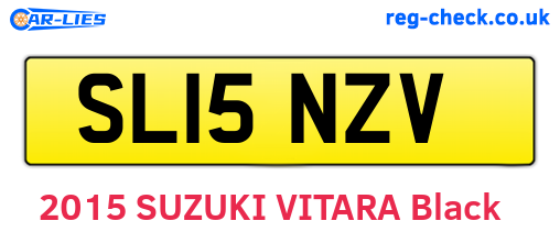 SL15NZV are the vehicle registration plates.