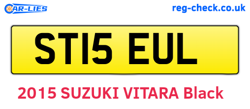 ST15EUL are the vehicle registration plates.