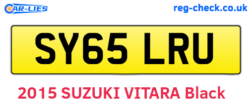 SY65LRU are the vehicle registration plates.