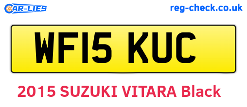 WF15KUC are the vehicle registration plates.