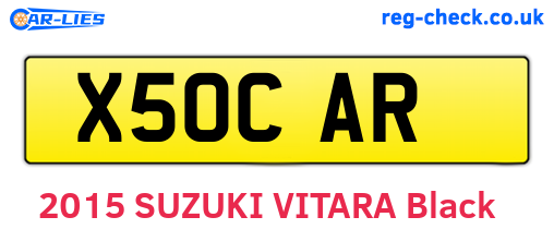 X50CAR are the vehicle registration plates.