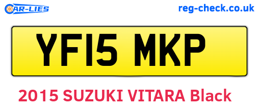 YF15MKP are the vehicle registration plates.