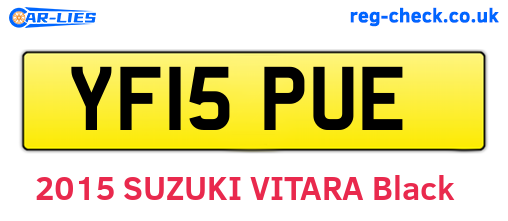 YF15PUE are the vehicle registration plates.