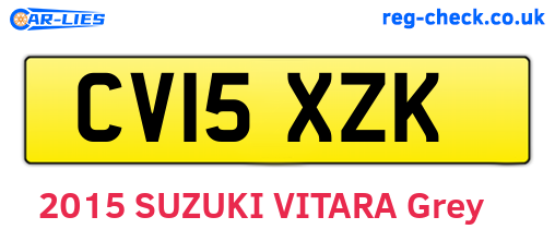 CV15XZK are the vehicle registration plates.