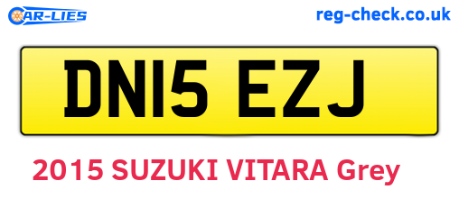 DN15EZJ are the vehicle registration plates.