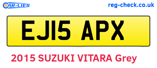 EJ15APX are the vehicle registration plates.