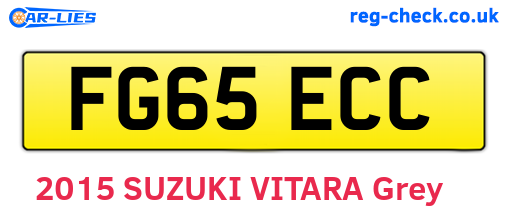 FG65ECC are the vehicle registration plates.