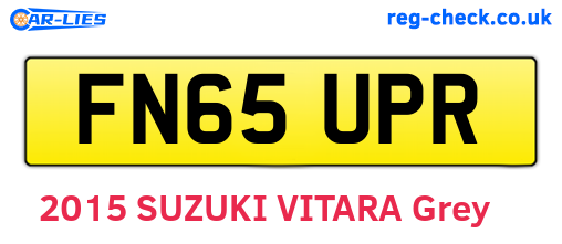 FN65UPR are the vehicle registration plates.
