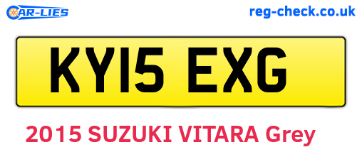 KY15EXG are the vehicle registration plates.