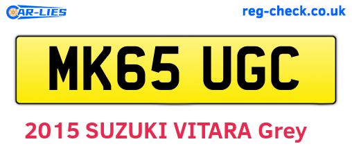 MK65UGC are the vehicle registration plates.