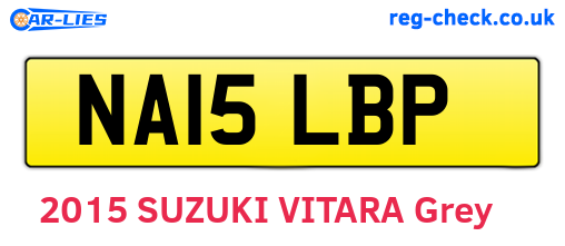 NA15LBP are the vehicle registration plates.