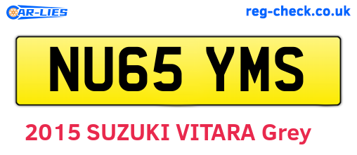 NU65YMS are the vehicle registration plates.