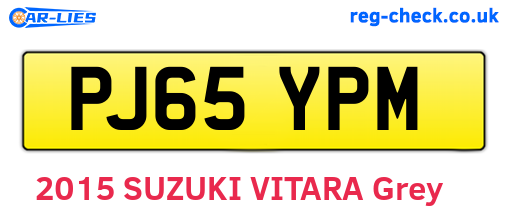 PJ65YPM are the vehicle registration plates.