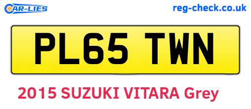 PL65TWN are the vehicle registration plates.