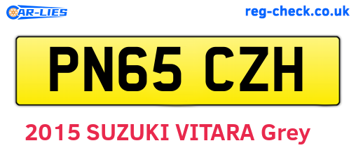 PN65CZH are the vehicle registration plates.