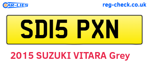 SD15PXN are the vehicle registration plates.