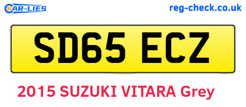 SD65ECZ are the vehicle registration plates.