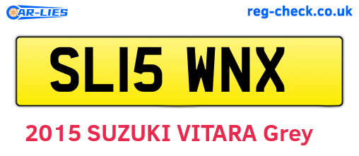 SL15WNX are the vehicle registration plates.