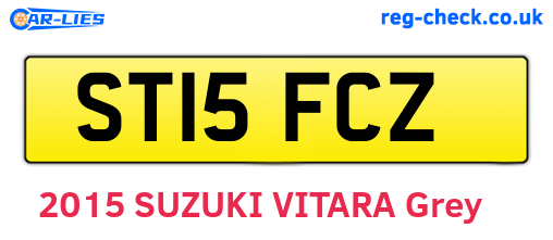 ST15FCZ are the vehicle registration plates.