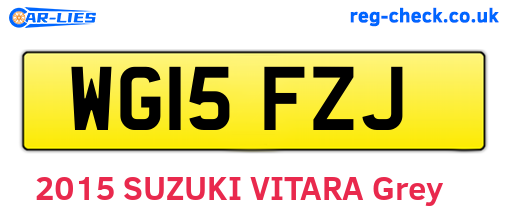 WG15FZJ are the vehicle registration plates.