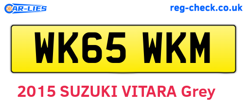 WK65WKM are the vehicle registration plates.