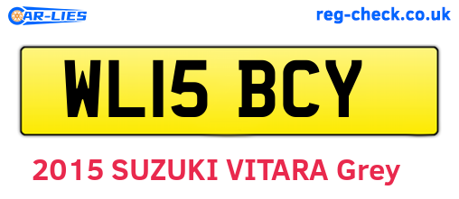 WL15BCY are the vehicle registration plates.