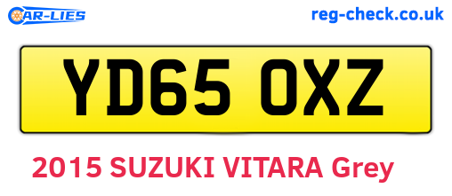 YD65OXZ are the vehicle registration plates.