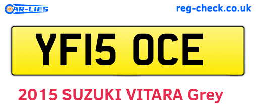 YF15OCE are the vehicle registration plates.