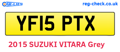 YF15PTX are the vehicle registration plates.