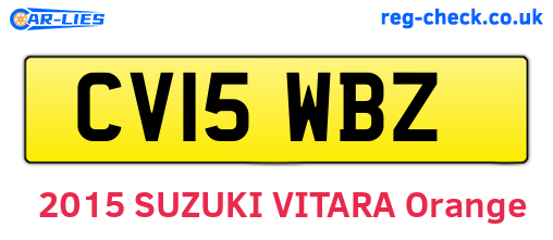 CV15WBZ are the vehicle registration plates.