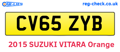 CV65ZYB are the vehicle registration plates.