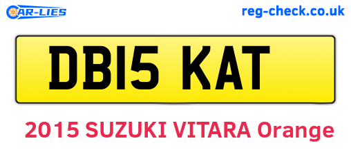DB15KAT are the vehicle registration plates.