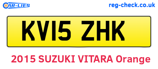 KV15ZHK are the vehicle registration plates.