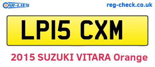 LP15CXM are the vehicle registration plates.
