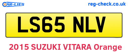 LS65NLV are the vehicle registration plates.