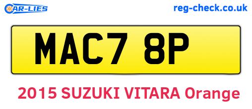 MAC78P are the vehicle registration plates.