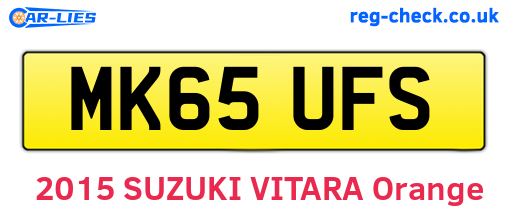 MK65UFS are the vehicle registration plates.