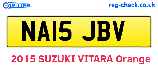 NA15JBV are the vehicle registration plates.