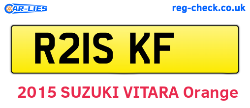 R21SKF are the vehicle registration plates.