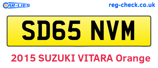 SD65NVM are the vehicle registration plates.