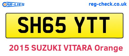 SH65YTT are the vehicle registration plates.