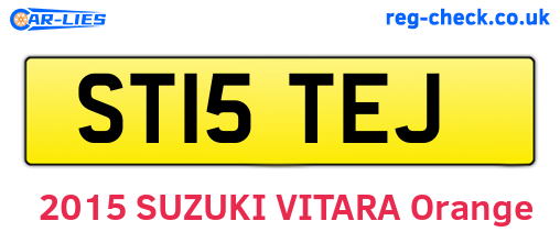 ST15TEJ are the vehicle registration plates.