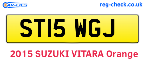 ST15WGJ are the vehicle registration plates.