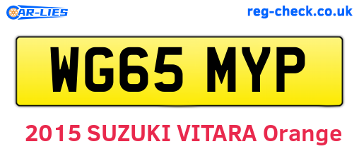 WG65MYP are the vehicle registration plates.