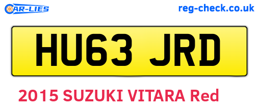 HU63JRD are the vehicle registration plates.