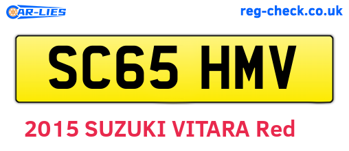 SC65HMV are the vehicle registration plates.