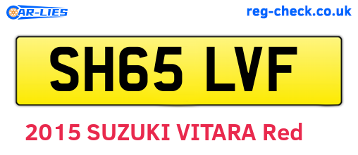 SH65LVF are the vehicle registration plates.