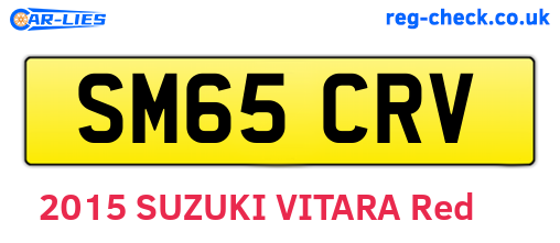 SM65CRV are the vehicle registration plates.
