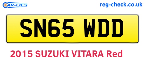 SN65WDD are the vehicle registration plates.