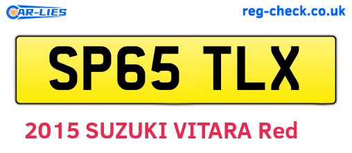 SP65TLX are the vehicle registration plates.